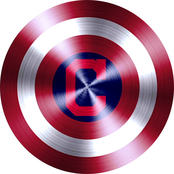 Captain American Shield With Cleveland Indians Logo vinyl decal